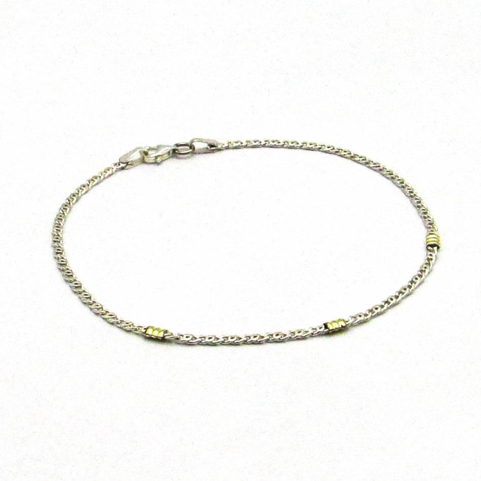 PULSERA OJO PERDIZ 50x21CM /PLATA Y ORO